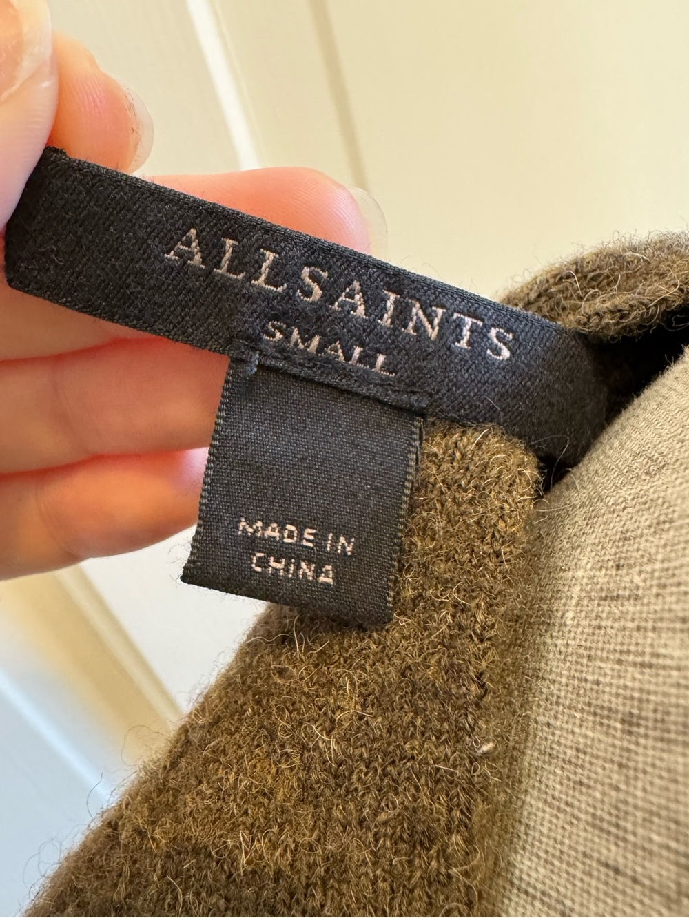 All Saints Cropped V-Neck Button Cardigan Sweater - Picture 3 of 6